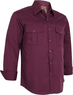 COEVALS CLUB Men's Western Pearl Snap Button Up Casual Cowboy Long Sleeve Two Pockets Work Shirts