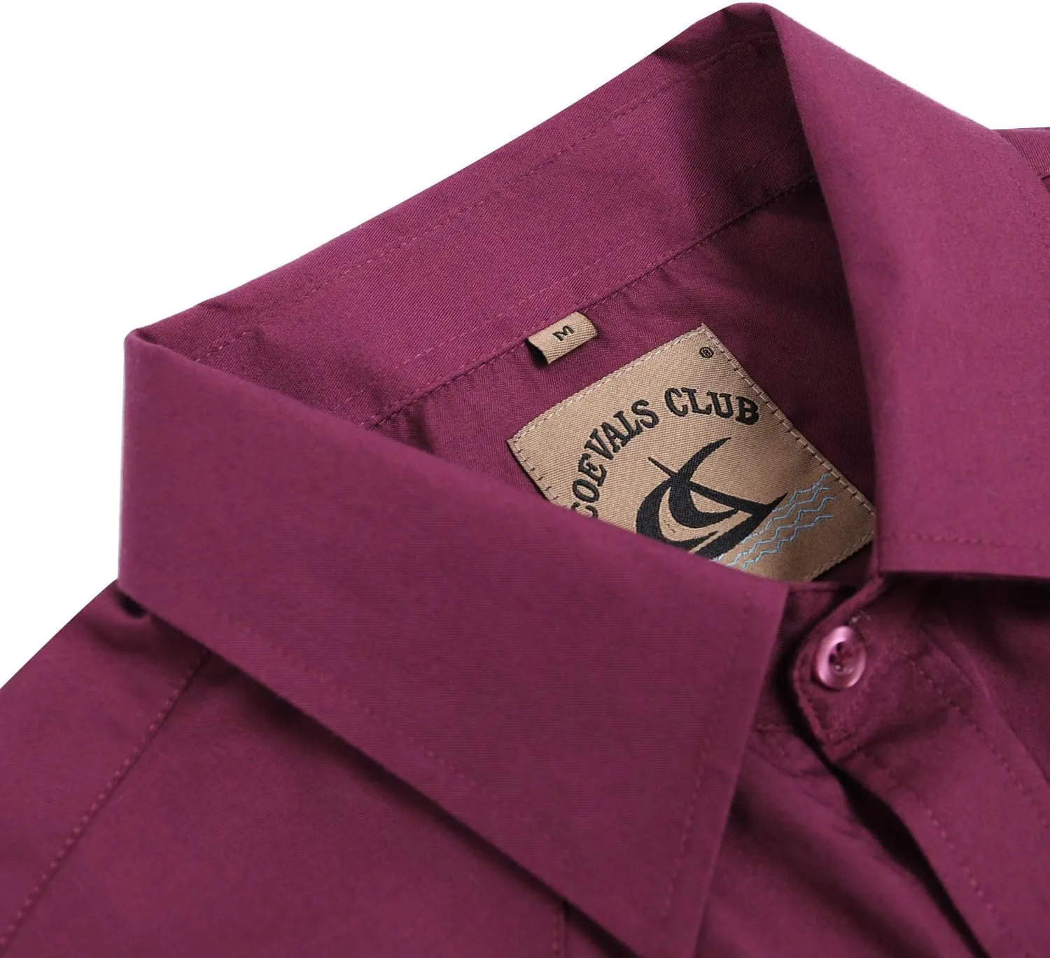 COEVALS CLUB Men's Western Pearl Snap Button Up Casual Cowboy Long Sleeve Two Pockets Work Shirts