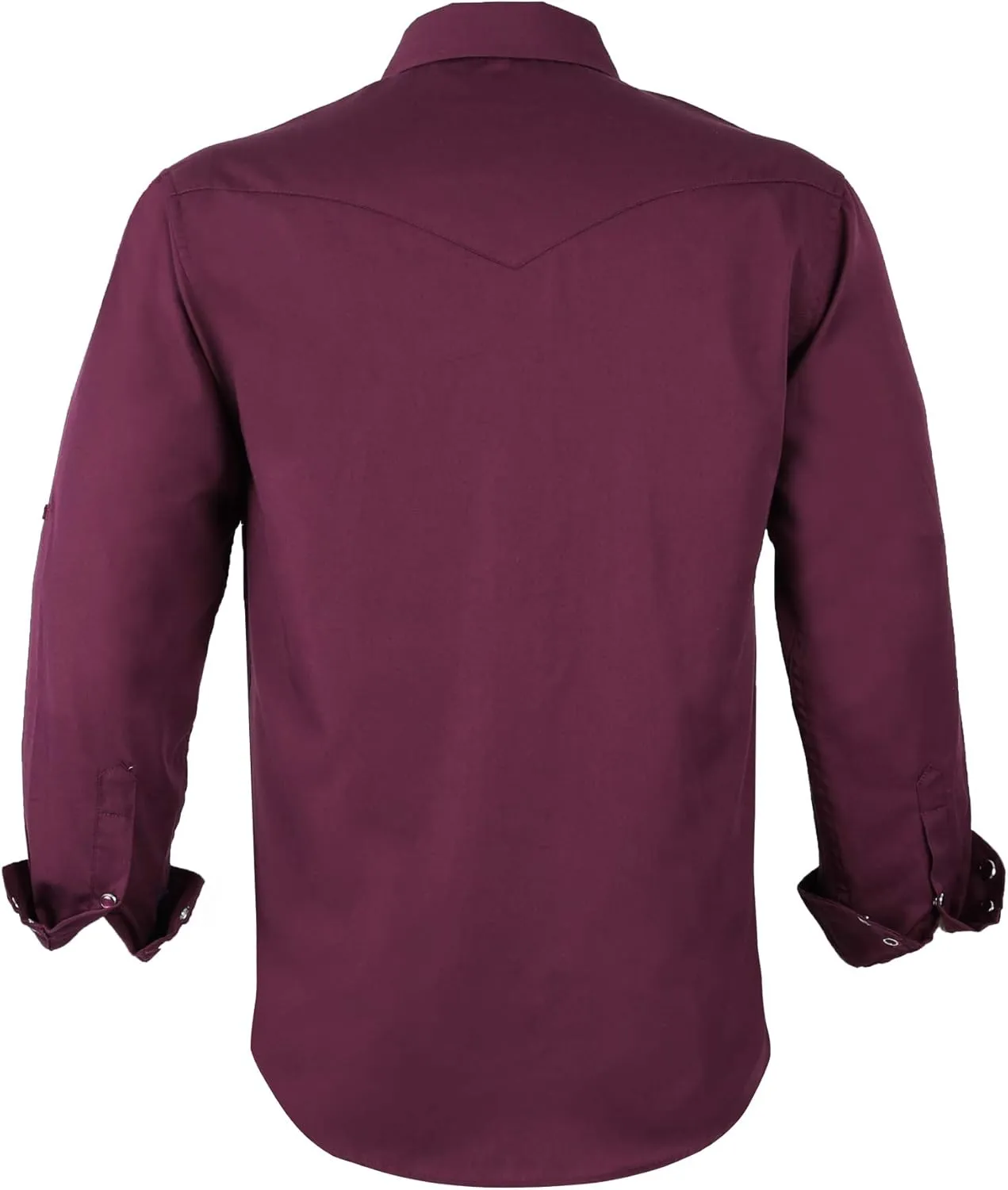 COEVALS CLUB Men's Western Pearl Snap Button Up Casual Cowboy Long Sleeve Two Pockets Work Shirts