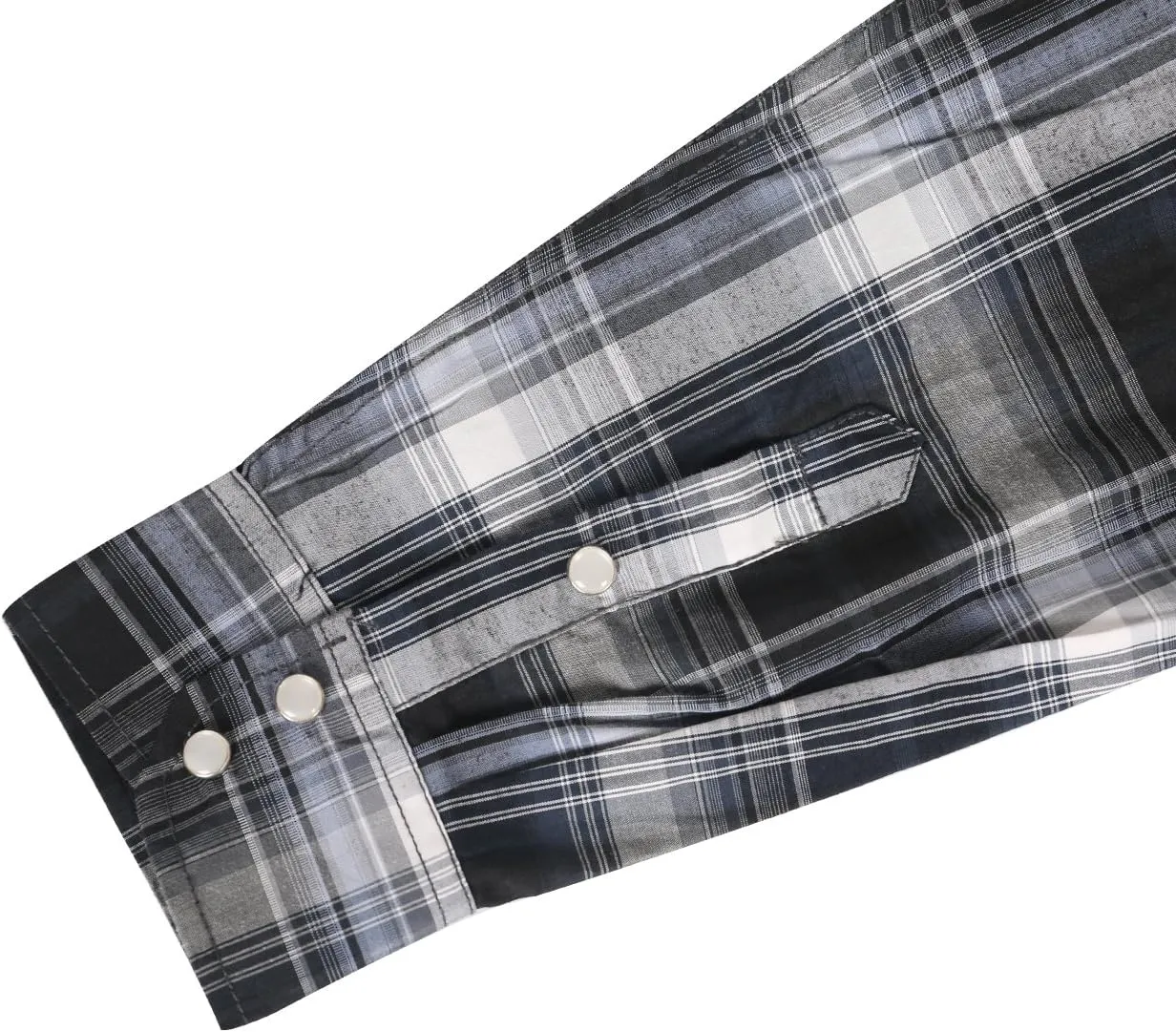 COEVALS CLUB Men's Western Pearl Snap Button Up Casual Cowboy Long Sleeve Two Pockets Work Shirts