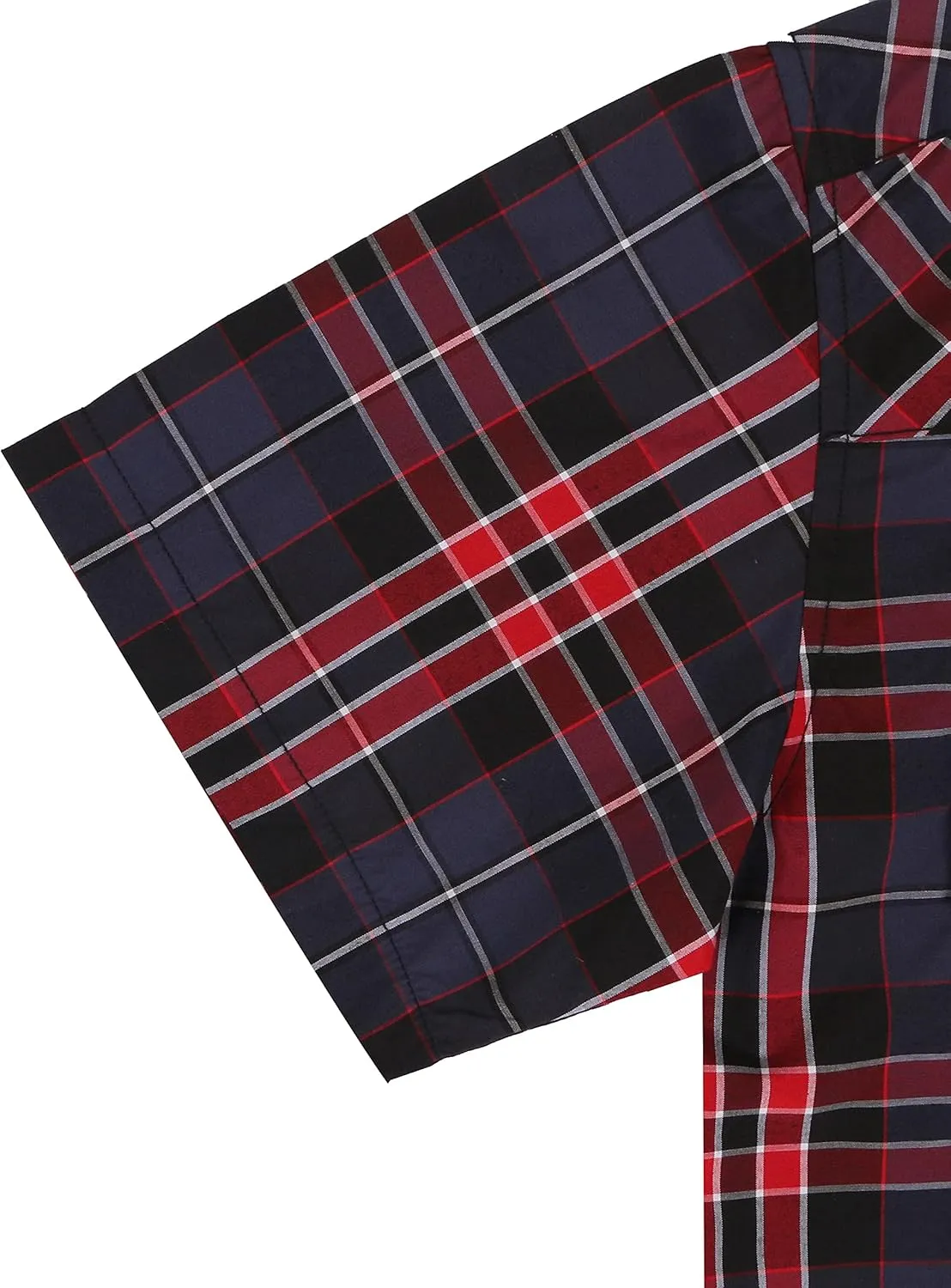 COEVALS CLUB Men's Western Plaid Pearl Snap Buttons Two Pocket Casual Short Sleeve Shirts