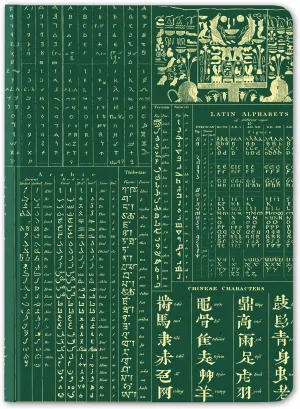 Cognitive Surplus Sage Green Linguistics Notebook. (Large Size, Grid & Lined, 100% Recycled)