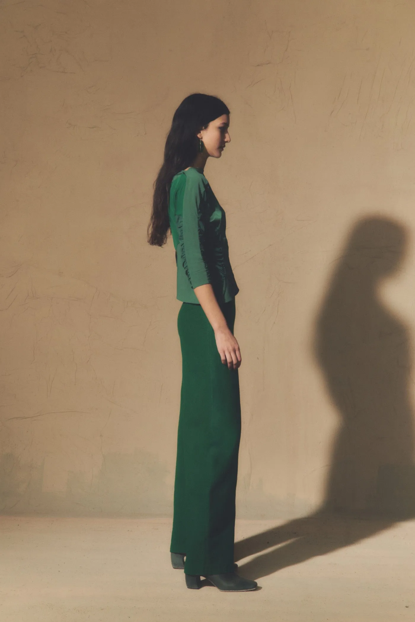 Collage, top patchwork verde