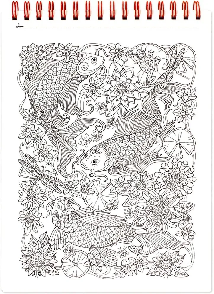 Coloring Book: Garden Paths · Garden Scenes and Intricate Animal Designs for Stress Relief, Relaxation and Creativity · Large Topbound (8.6 x 11.75 inches)