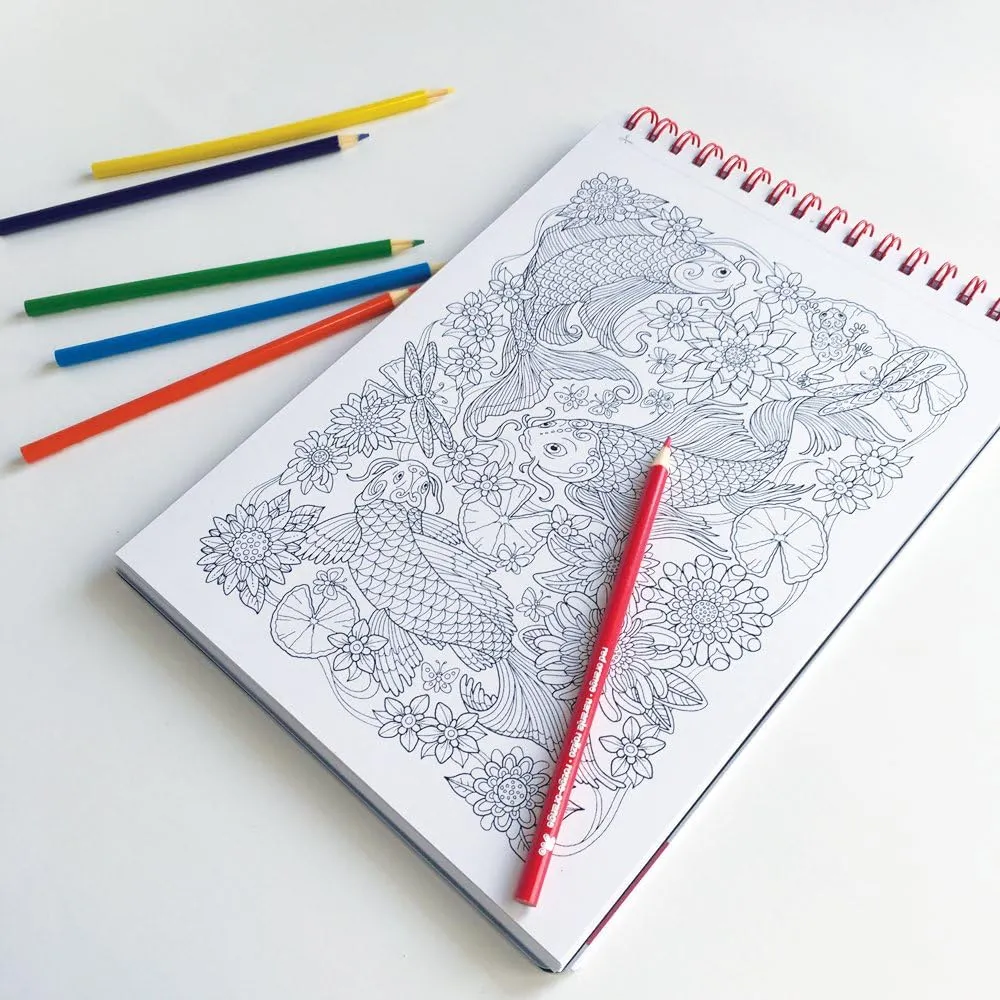 Coloring Book: Garden Paths · Garden Scenes and Intricate Animal Designs for Stress Relief, Relaxation and Creativity · Large Topbound (8.6 x 11.75 inches)