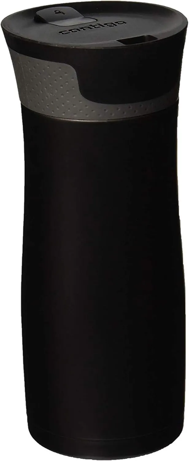 Contigo West Loop Stainless Steel Vacuum-Insulated Travel Mug with Spill-Proof Lid, Keeps Drinks Hot up to 5 Hours and Cold up to 12 Hours, 16oz Matte Black