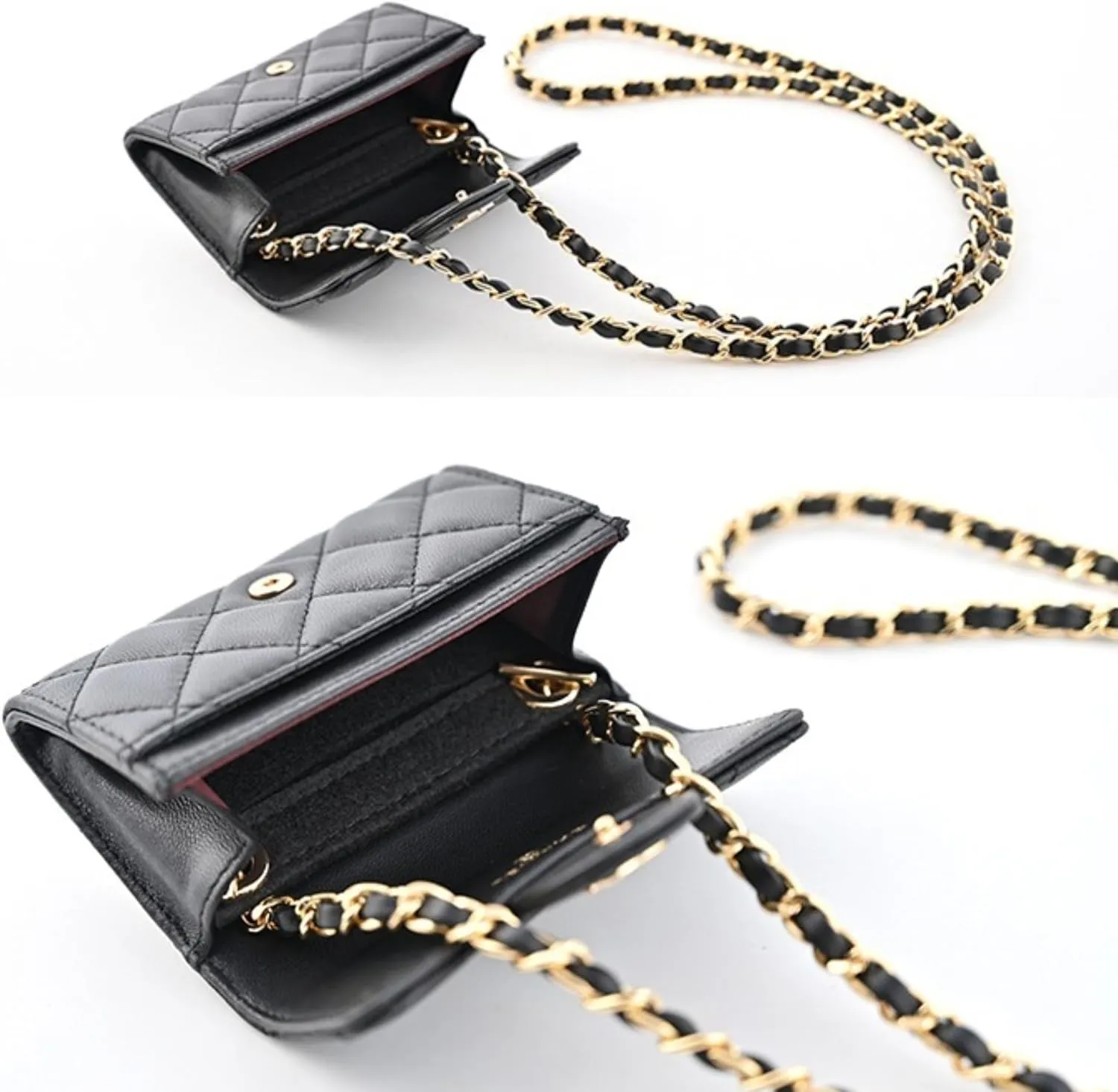 Conversion Kit for Chanel Card Holder Wallet On Chain - Handmade Insert Chain for CF Classic Wallet Purse, DIY for CC CF Tri-fold Wallet (Silver Chain, 100cm)