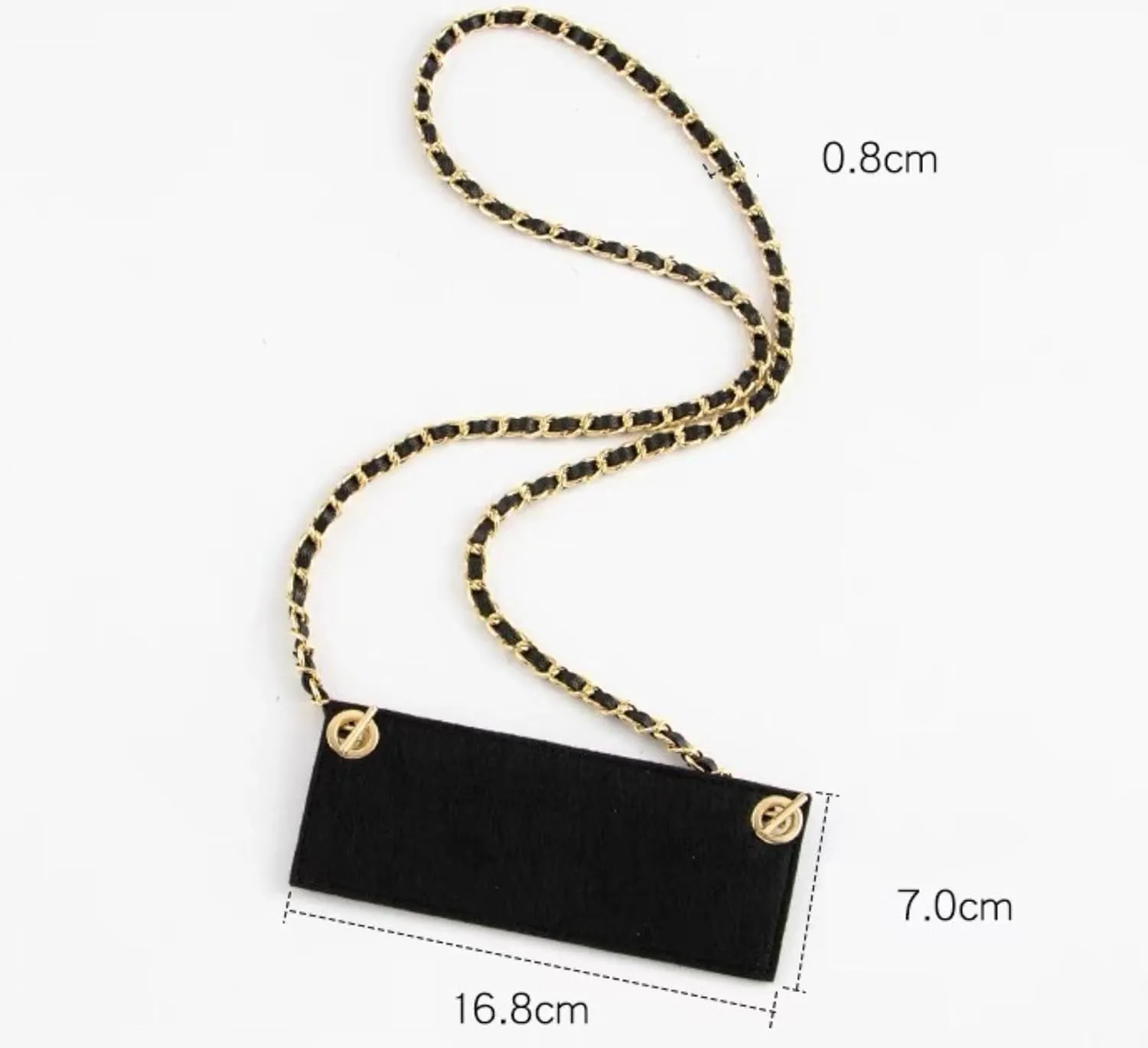 Conversion Kit (Insert Chain) for Chanel Long Flap CF Wallet On Chain (Gold Chain, 110cm)