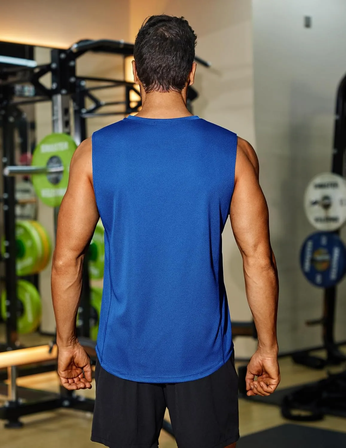 COOFANDY Sleeveless Muscle Shirts for Men Dry Fit Workout Gym Tank Tops Summer Swim Beach Shirt