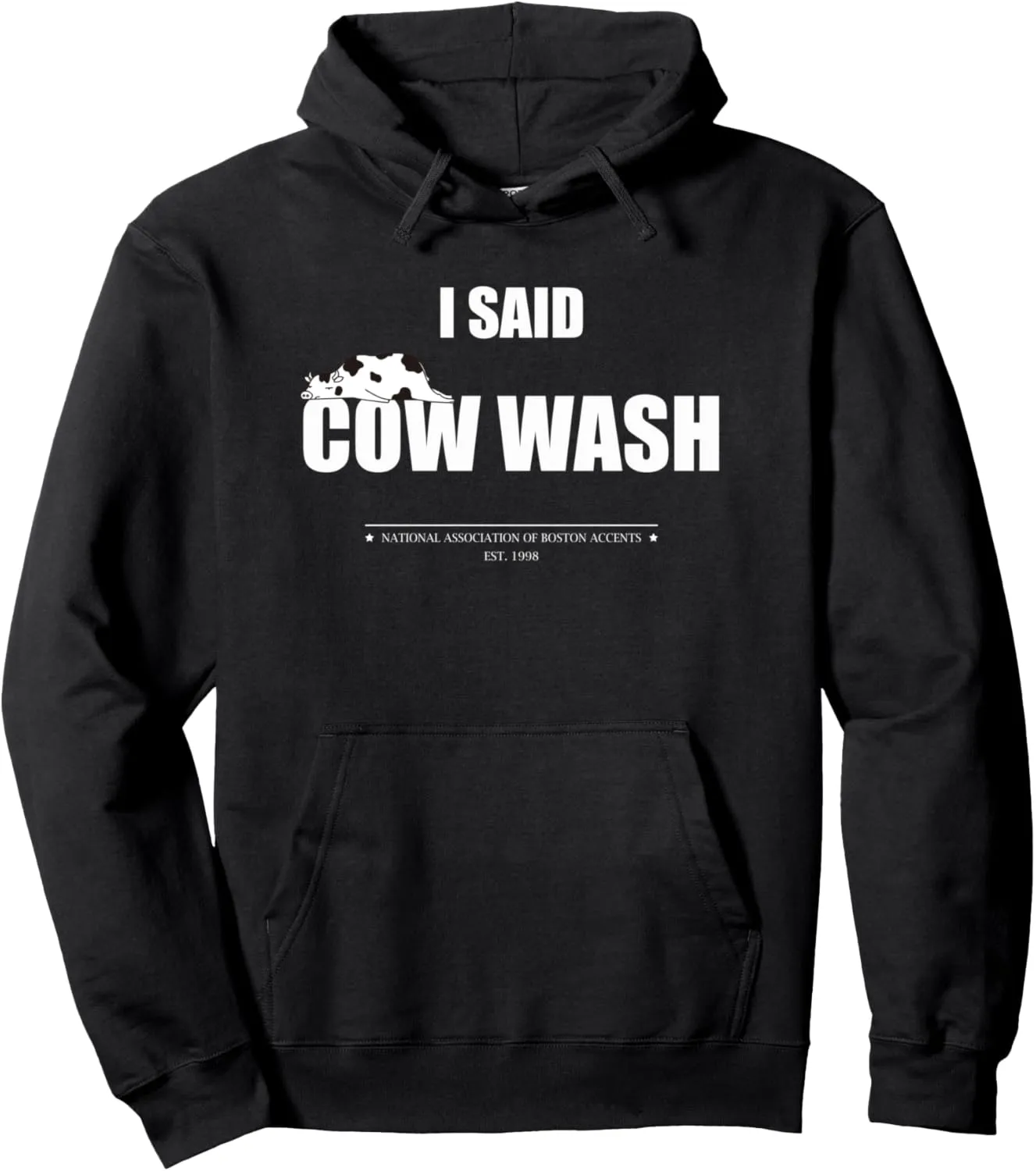 Cow Wash Cattle Car Wash Auto Boston Accents Bostonian Pullover Hoodie