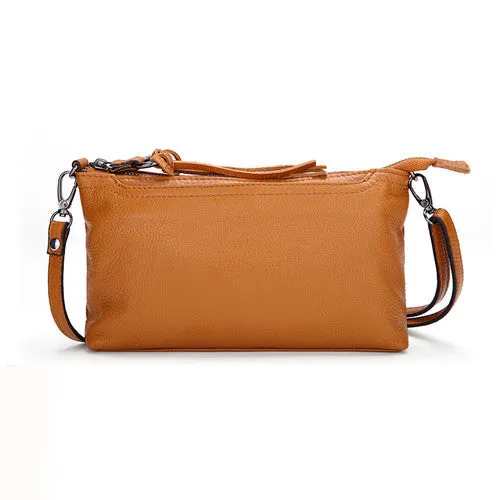 Cowhide Genuine Leather Women Messenger Bags Tassel Crossbody Bag Female Fashion Shoulder Bags for women Clutch Small Handbags
