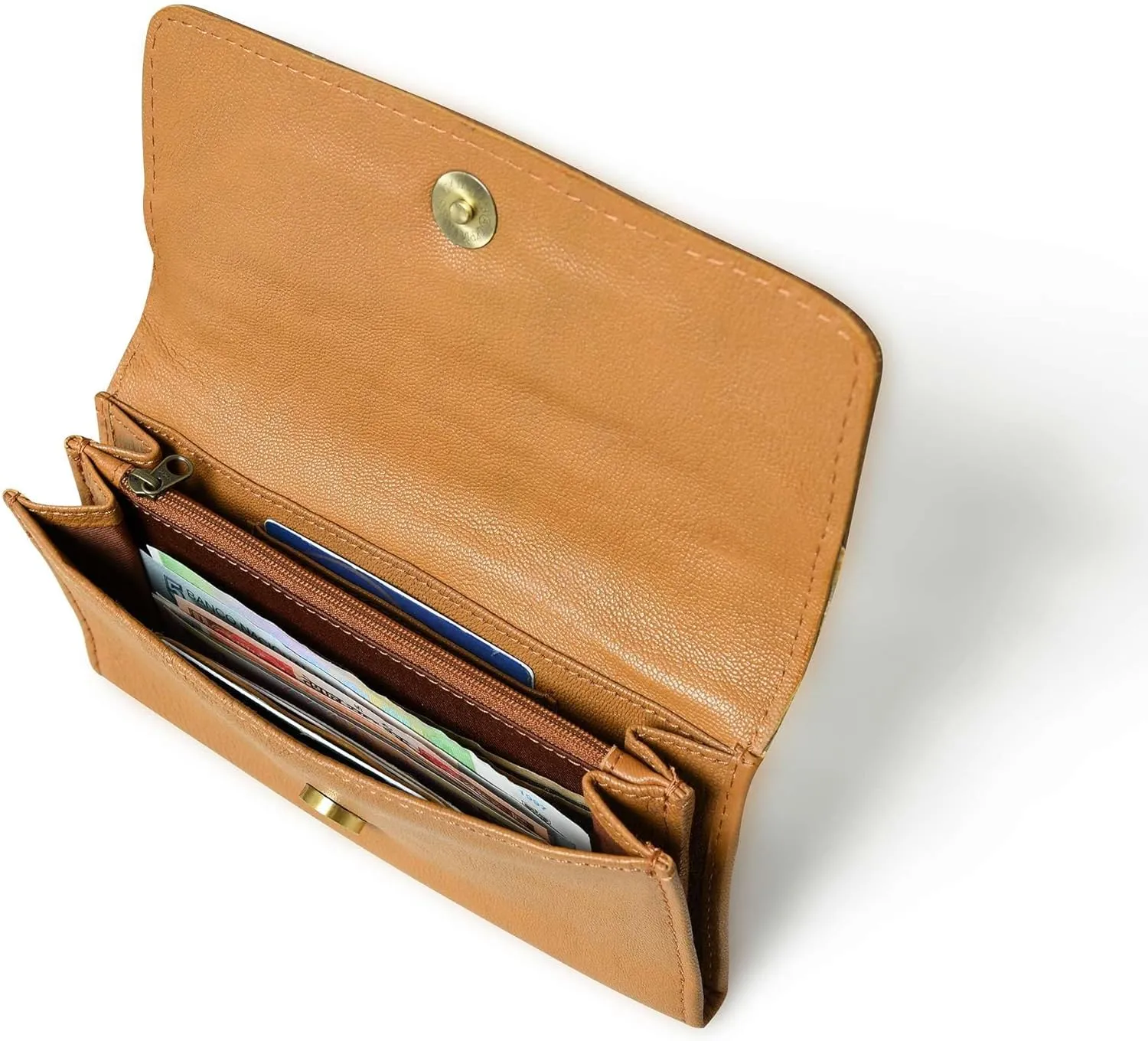 Cowhide Leather Wallet for Women – Handcrafted Tooled Sunflower Western Clutch – Hair-On Hide Purse with Snap Closure – Gift for Western Fashion Lovers