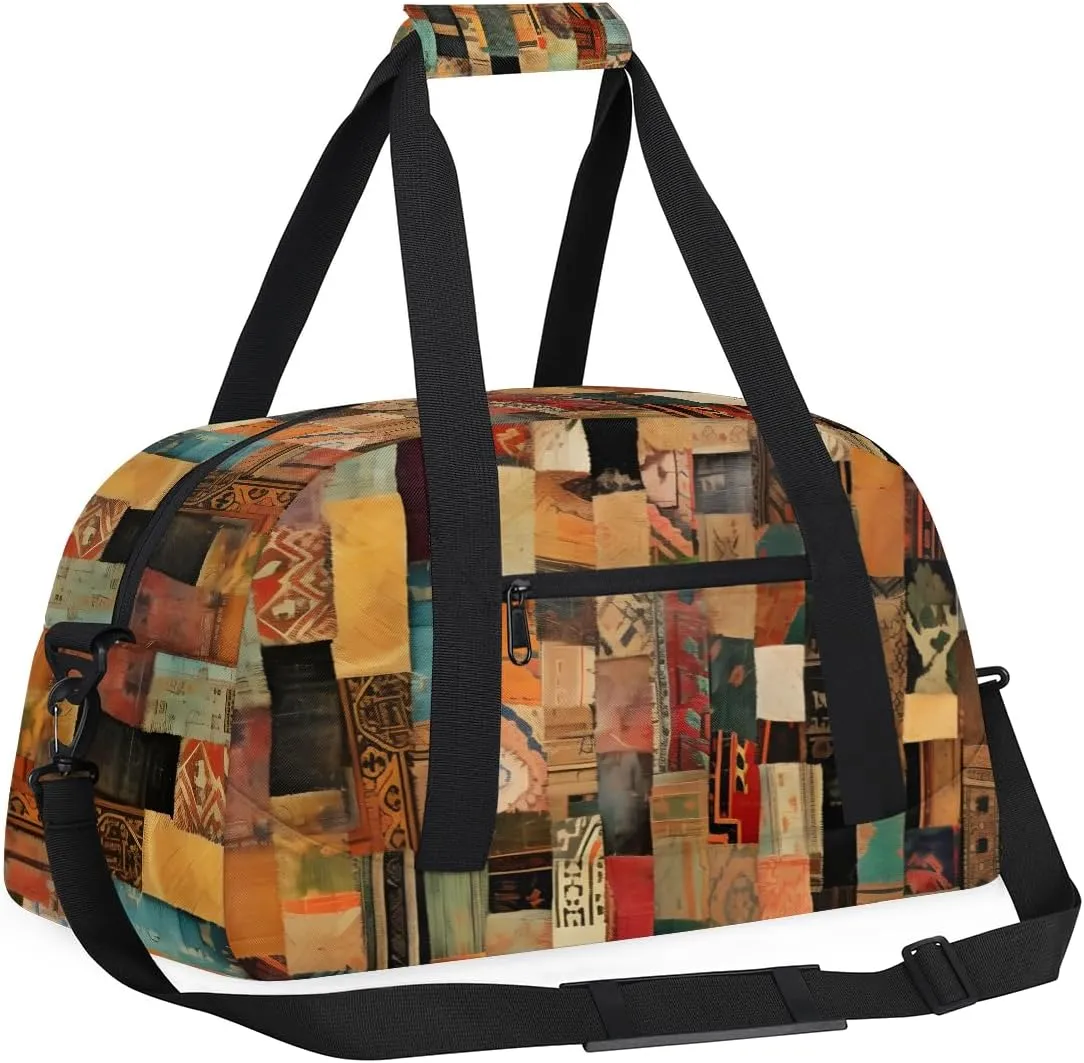 Creative Cube Kids Overnighter Duffel Bags for Boys, Carry-On Size Sports Gym Bag with Front Zipper Pocket for School Practice or Overnight Travel Weekender Sleepover Tote Bag