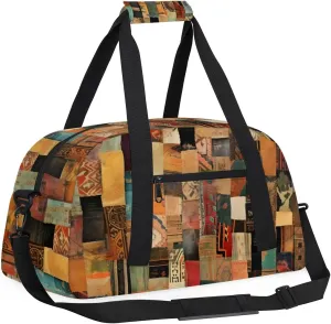 Creative Cube Kids Overnighter Duffel Bags for Boys, Carry-On Size Sports Gym Bag with Front Zipper Pocket for School Practice or Overnight Travel Weekender Sleepover Tote Bag