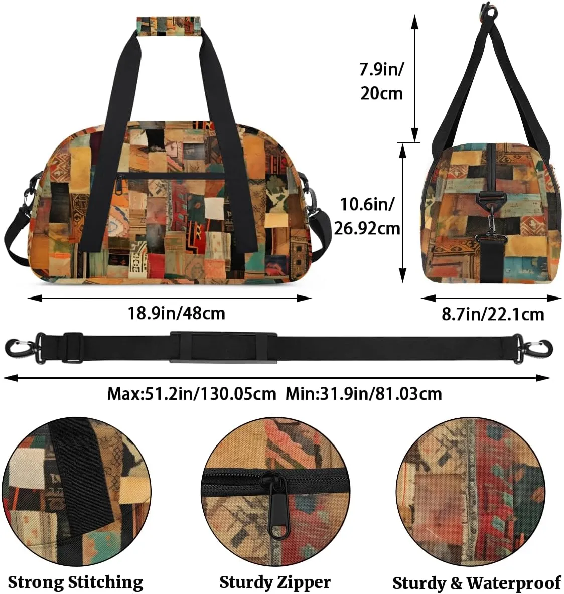 Creative Cube Kids Overnighter Duffel Bags for Boys, Carry-On Size Sports Gym Bag with Front Zipper Pocket for School Practice or Overnight Travel Weekender Sleepover Tote Bag