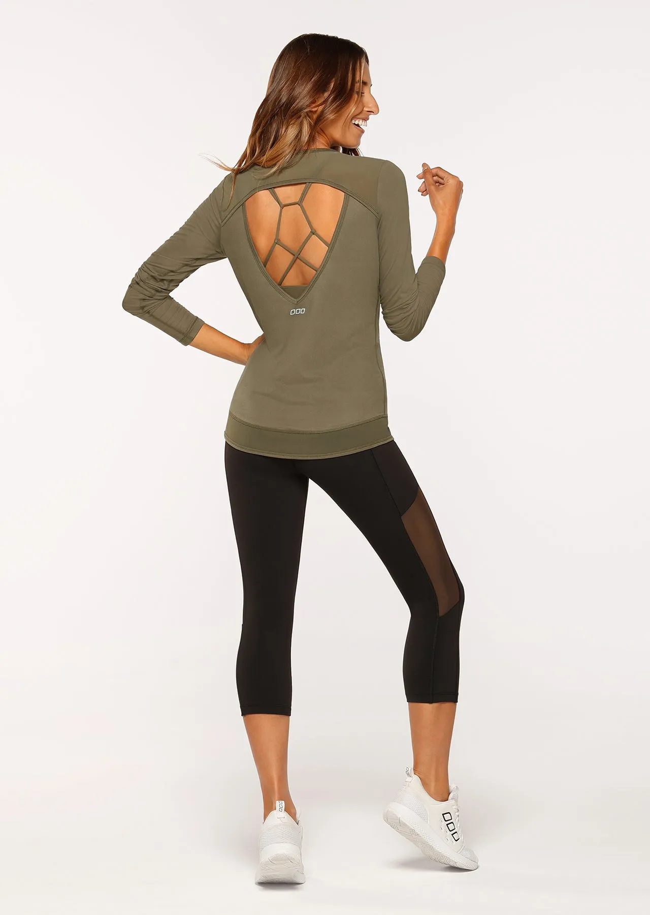 Crescent Active L/Slv Top