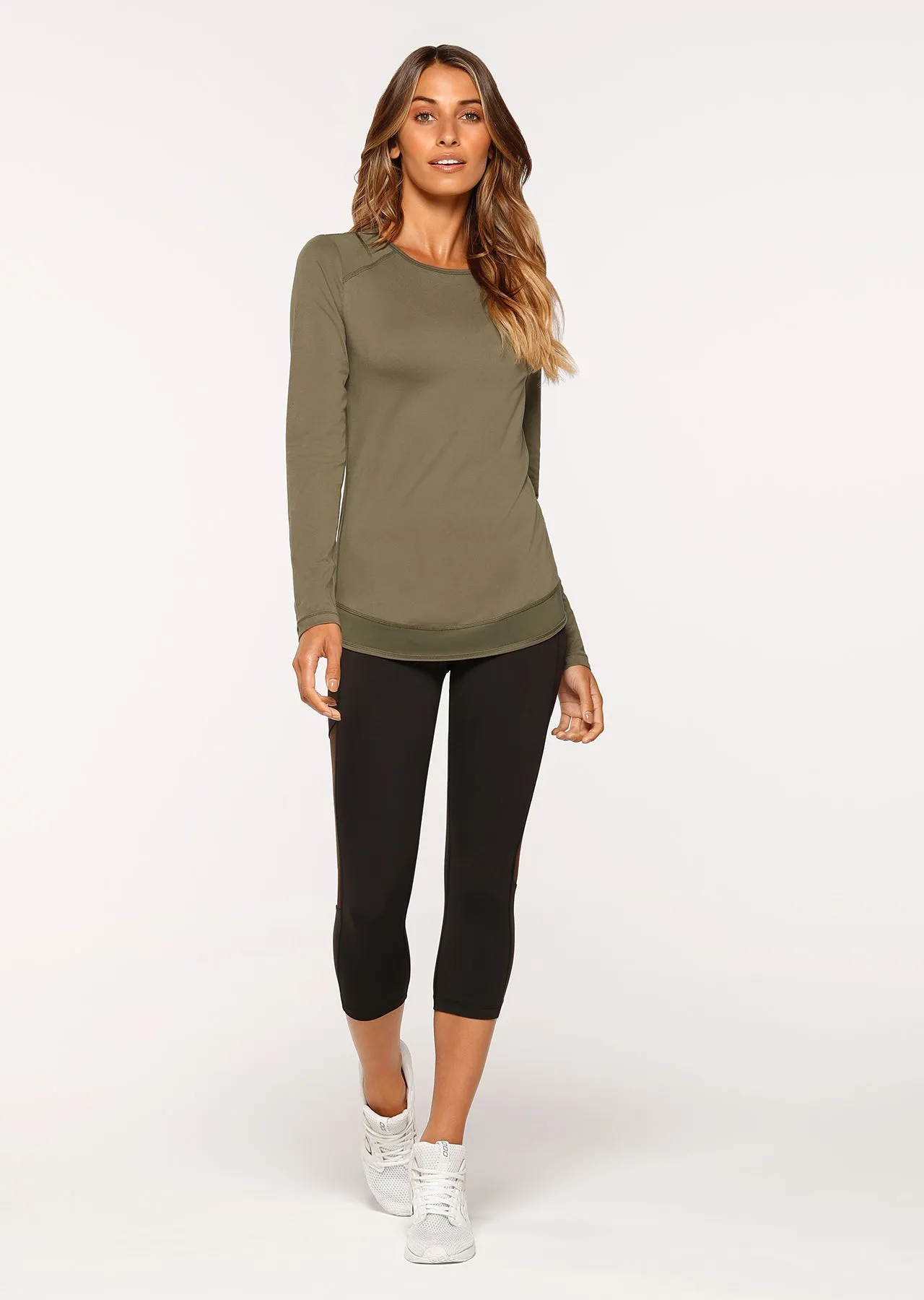 Crescent Active L/Slv Top