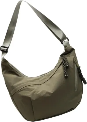 Crescents Bag Small Slings Crossbody Bag with Half Moon Shape Multi Pocket Slings Bag Moon Bags Slouchy Dumpling Bags