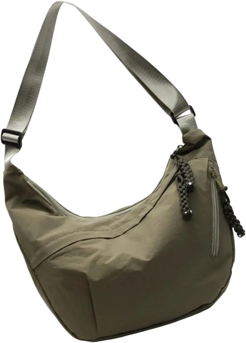Crescents Bag Small Slings Crossbody Bag with Half Moon Shape Multi Pocket Slings Bag Moon Bags Slouchy Dumpling Bags