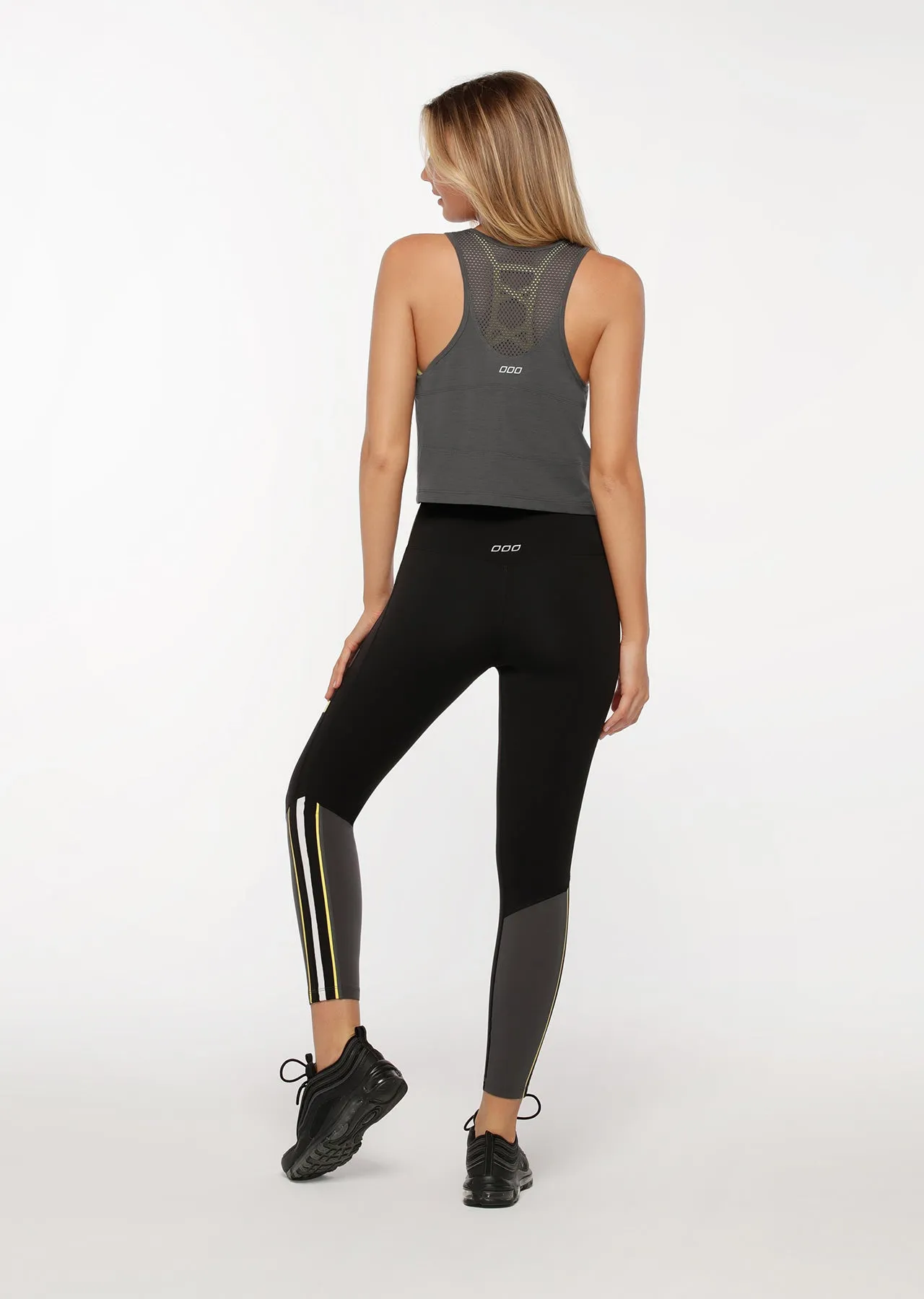 Cropped Mesh Active Tank