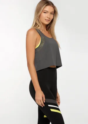 Cropped Mesh Active Tank