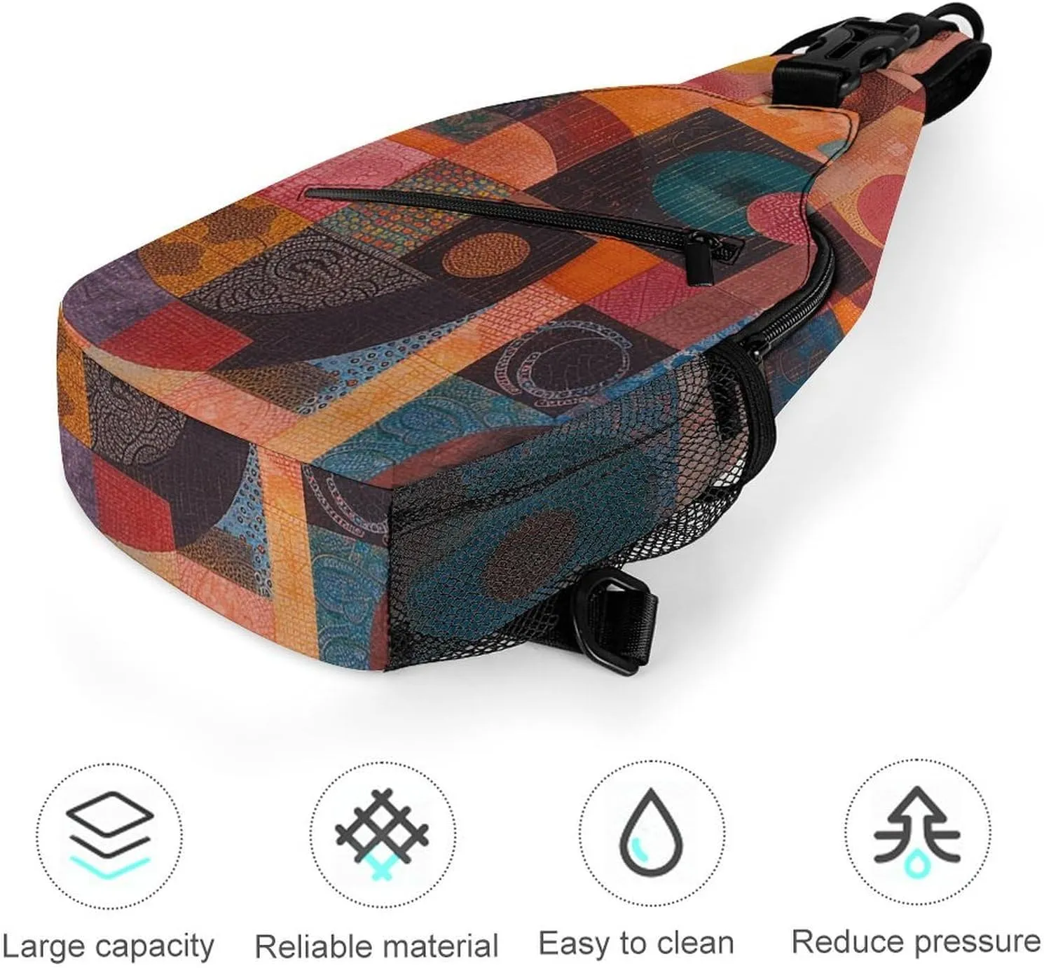 Crossbody Bag for Women Men Chest Bag A Hand Drawn Tiger Sling Bag Crossbody Shoulder Bag Sling Backpack