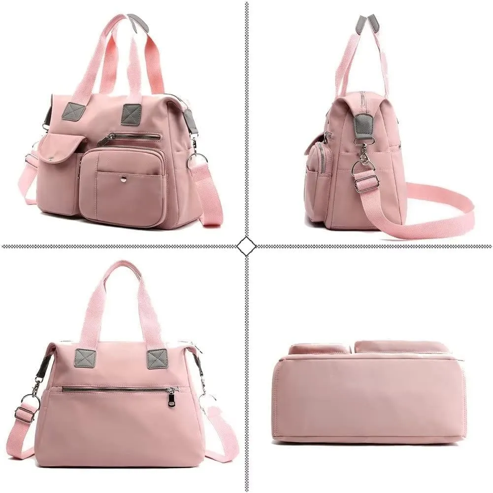 Crossbody Bag for Women Nylon Waterproof Messenger Shoulder Purse Multi Pockets Tote Bag Lightweight Pocketbooks