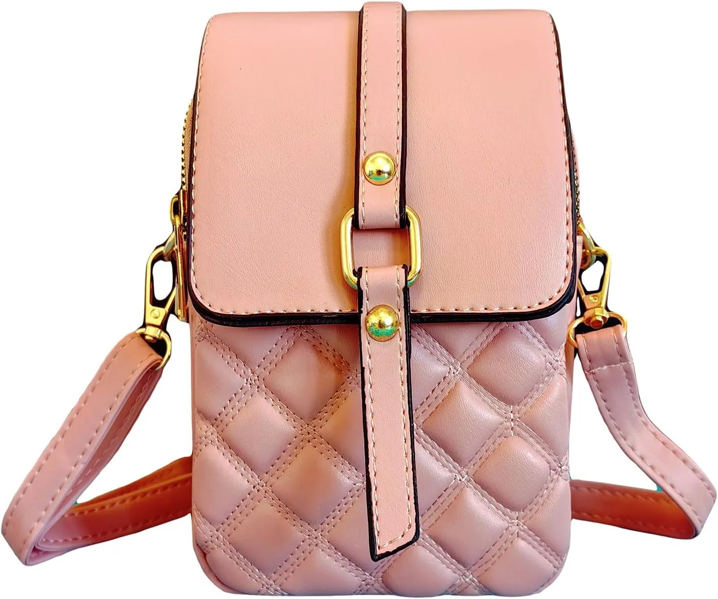 Crossbody Bags for Women Anti-Theft Phone Purse with Headphone Hole & Adjustable Strap Lightweight PU Leather Shoulder Bag