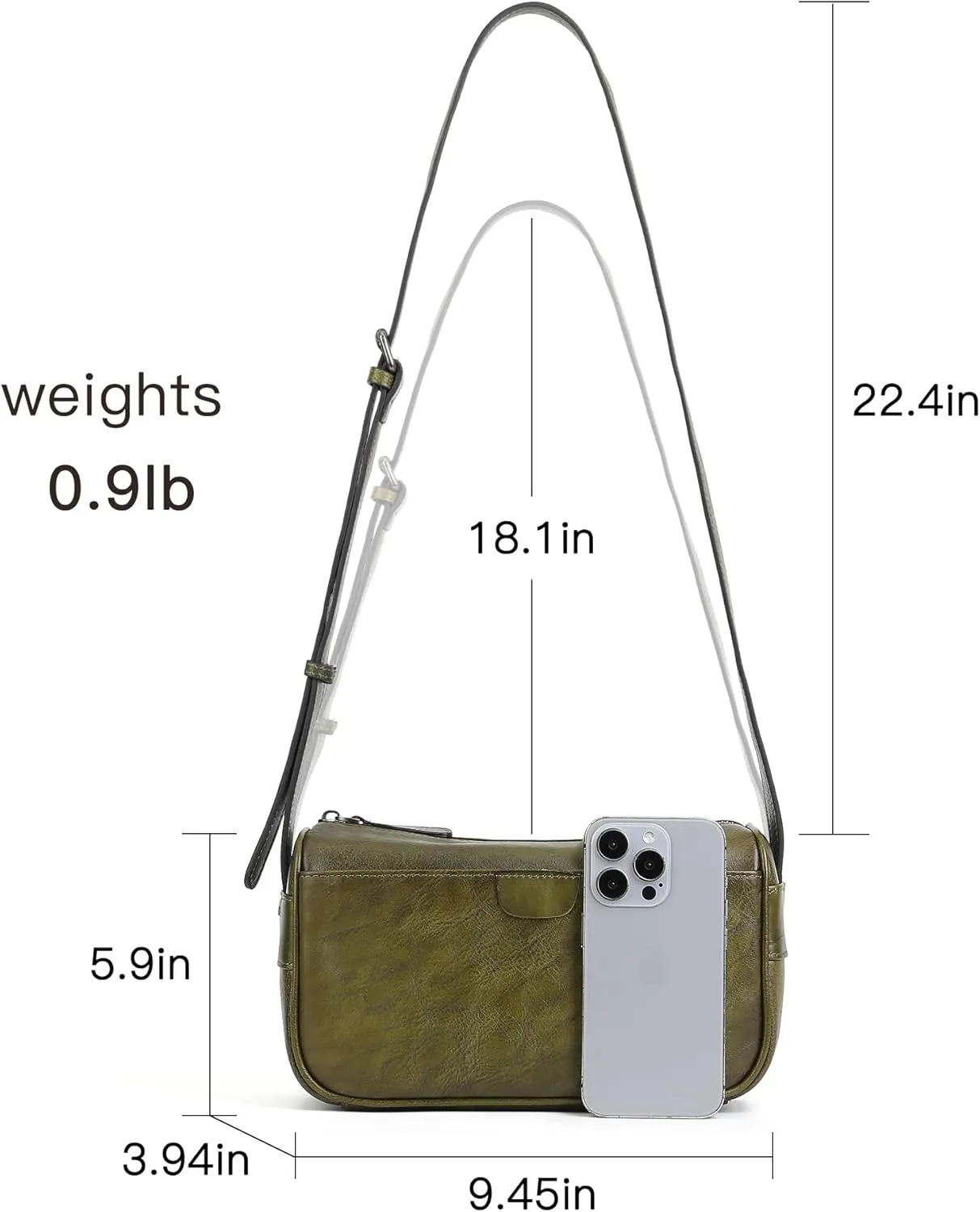 Crossbody Bags for Women Genuine Leather Crossbody Purse Shoulder Bag Small Handbags Purses Daily Essentials Pouch
