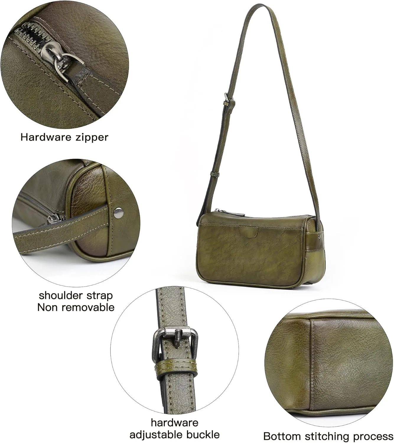 Crossbody Bags for Women Genuine Leather Crossbody Purse Shoulder Bag Small Handbags Purses Daily Essentials Pouch