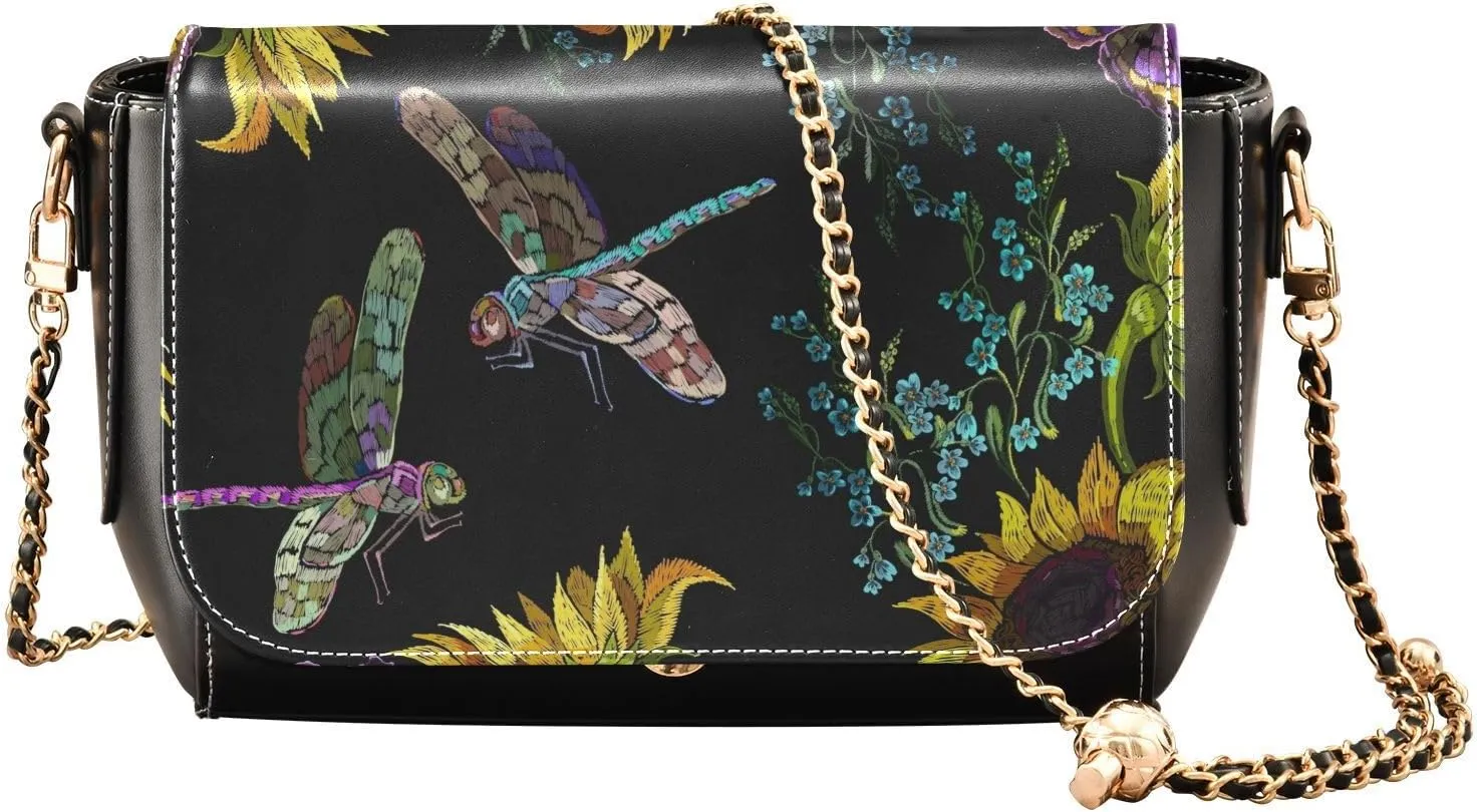 Crossbody Bags for Women Trendy Women's Black Shoulder Bag Small PU Leather Flap Cross Body Bag Handbags