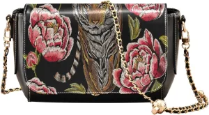 Crossbody Bags for Women Trendy Women's Black Shoulder Bag Small PU Leather Flap Cross Body Bag Handbags
