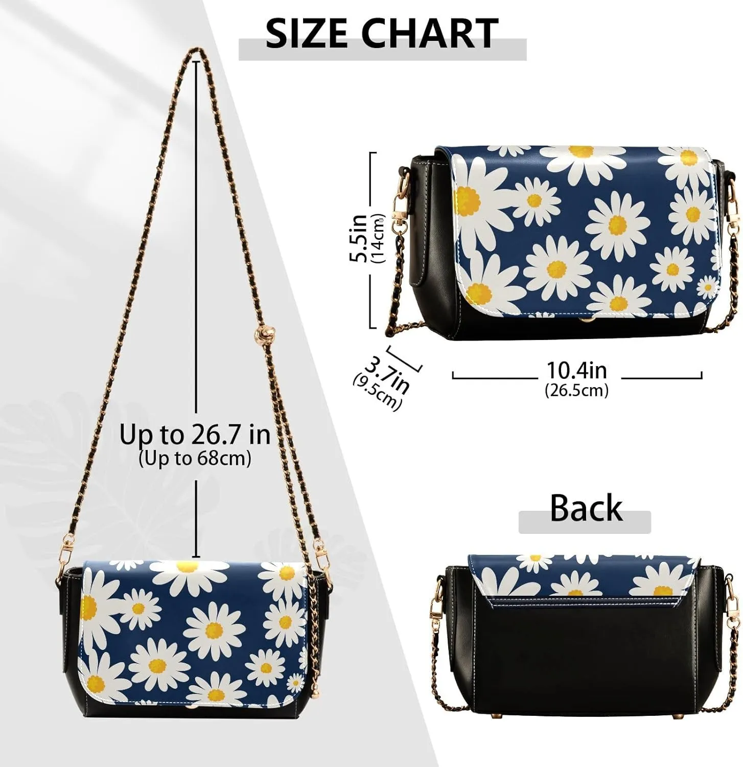 Crossbody Bags for Women Trendy Women's Black Shoulder Bag Small PU Leather Flap Cross Body Bag Handbags