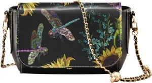 Crossbody Bags for Women Trendy Women's Black Shoulder Bag Small PU Leather Flap Cross Body Bag Handbags