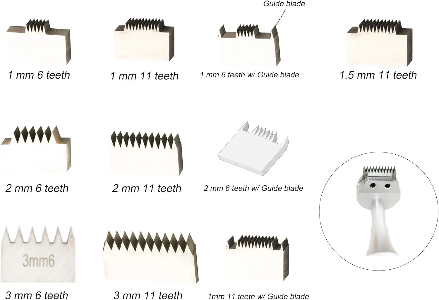 Crosshatch Cutting blade Cross-Cut Blades 1-edge Cross-Cut Blade (2 mm / 11 teeth)