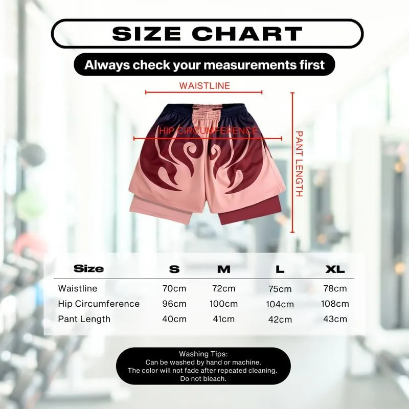 CROWN Anime Compression Shorts - Breathable Stretch Gym Short with Pockets