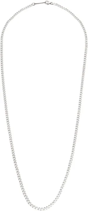 Cuban Chain Necklace | Brushed Sterling Silver