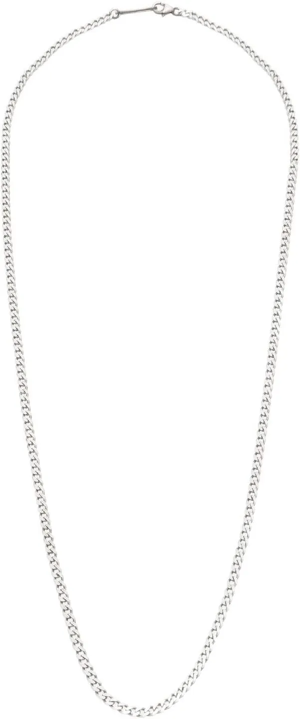 Cuban Chain Necklace | Brushed Sterling Silver