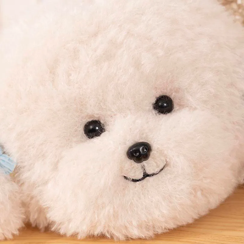 Cute Bichon Frise Plush Crossbody Bag