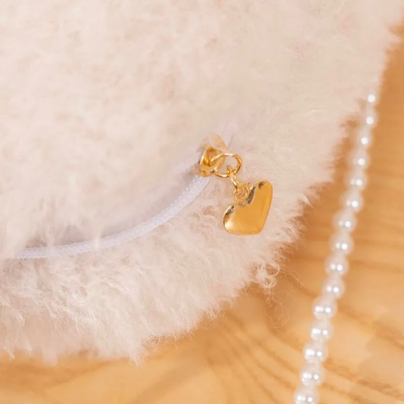 Cute Bichon Frise Plush Crossbody Bag