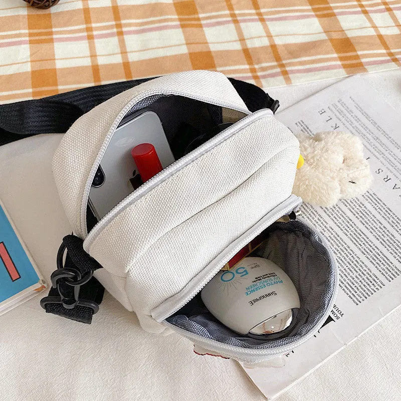 Cute Cartoon Canvas Vintage Style Soft Shoulder Bags