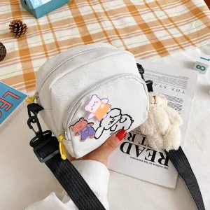 Cute Cartoon Canvas Vintage Style Soft Shoulder Bags