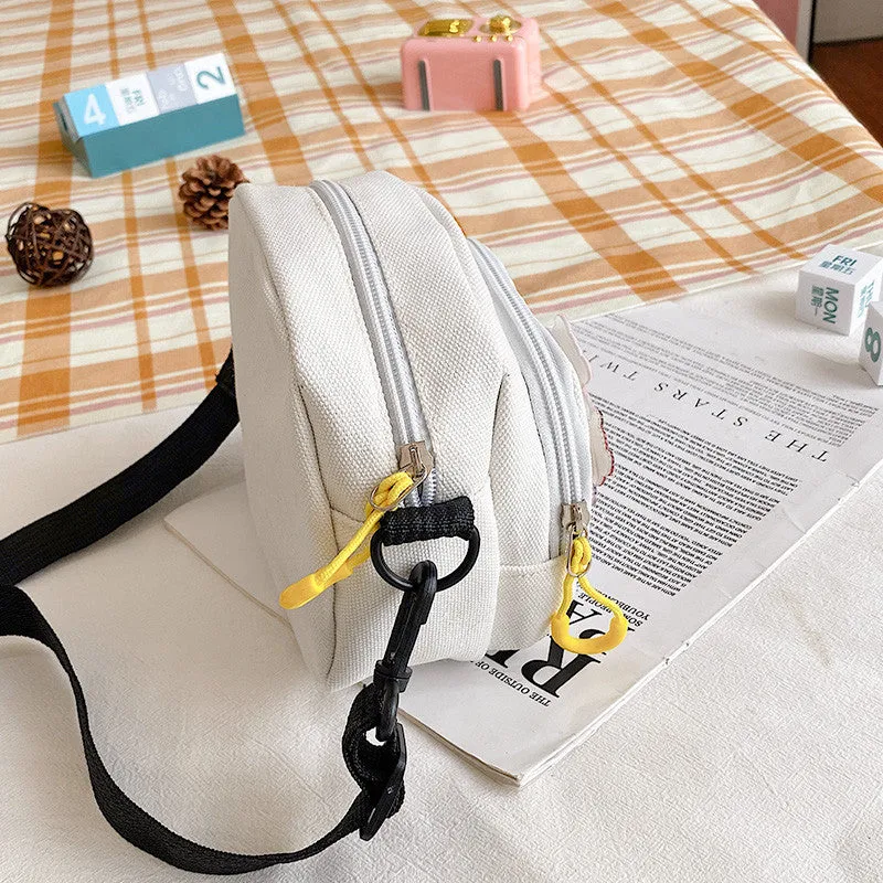 Cute Cartoon Canvas Vintage Style Soft Shoulder Bags
