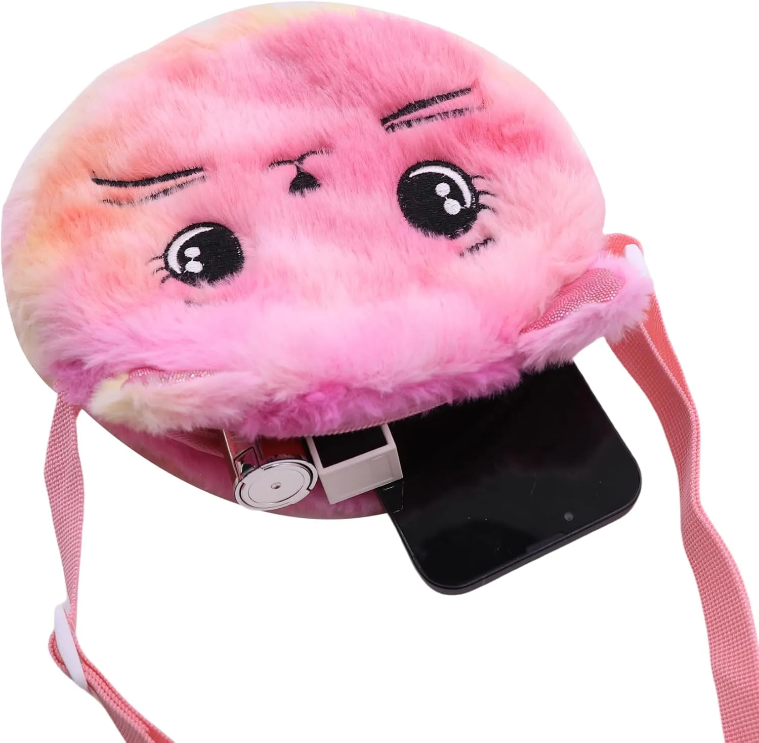 Cute Cat Shoulder Bag for Women Small Flulffy Cat Crossbody Purse Animal Plush Satchel Cartoon Daypack Kawaii Purse