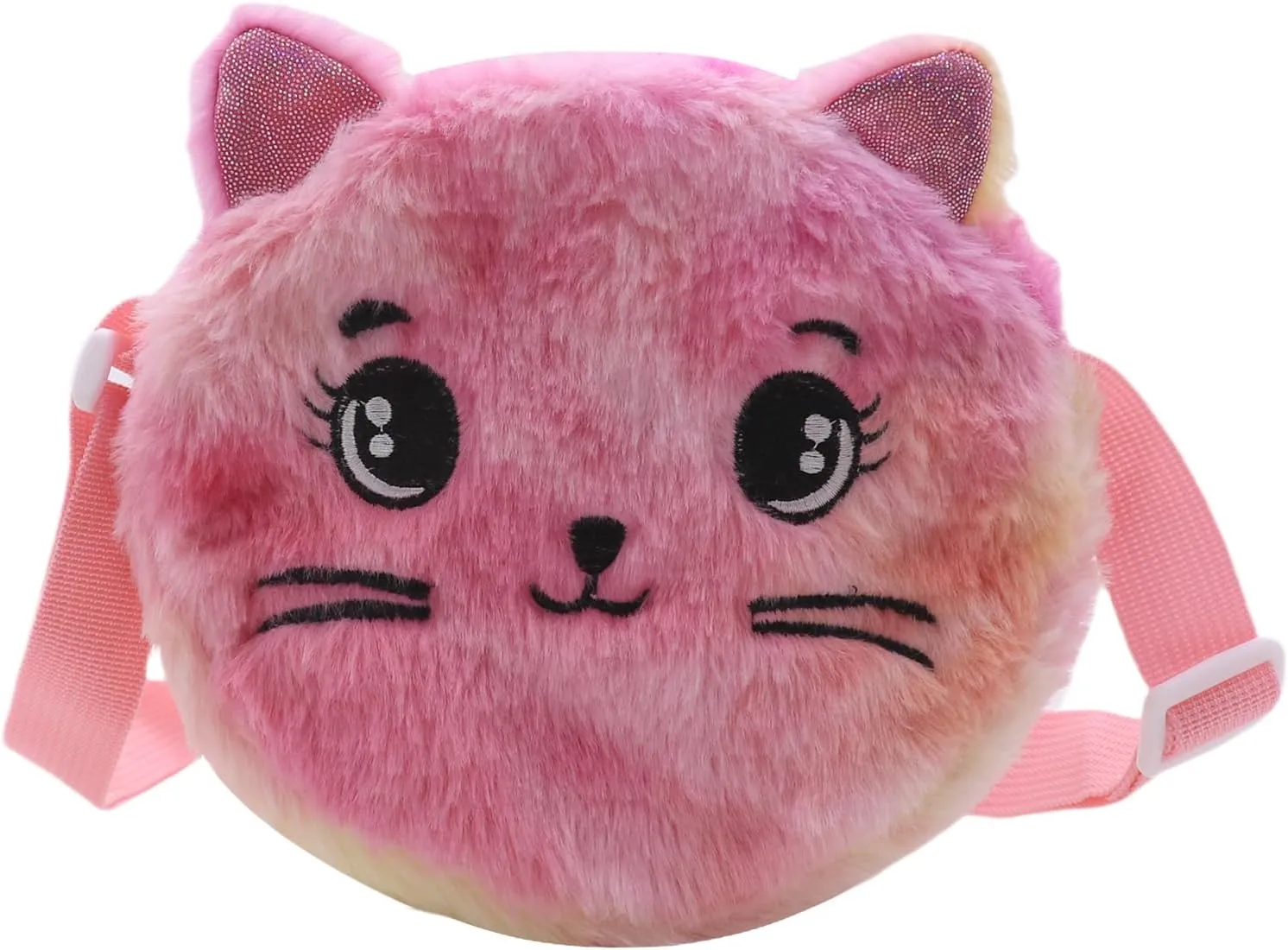 Cute Cat Shoulder Bag for Women Small Flulffy Cat Crossbody Purse Animal Plush Satchel Cartoon Daypack Kawaii Purse