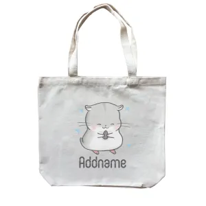 Cute Hand Drawn Style Hamster Addname Canvas Bag