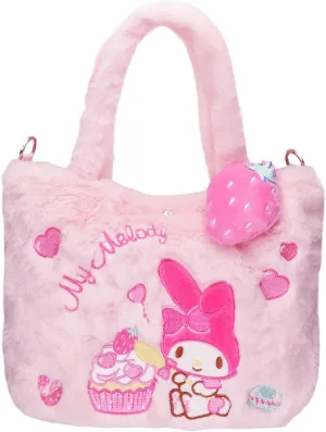 Cute Medy Plush Crossbody Bag with Adjustable Shoulder Strap, Kawaii Handbag with Buckle, Kitty Family Wallet Purse Shoulder Bag Coin Pouch Accessories for Women Girls