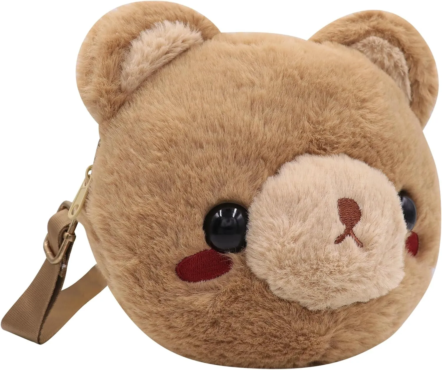 Cute Panda Bear Pig Crossbody Bag for Girls Women Plush Panda Purse Small Fluffy Shoulder Bag Fuzzy Animal Crossbody Bag