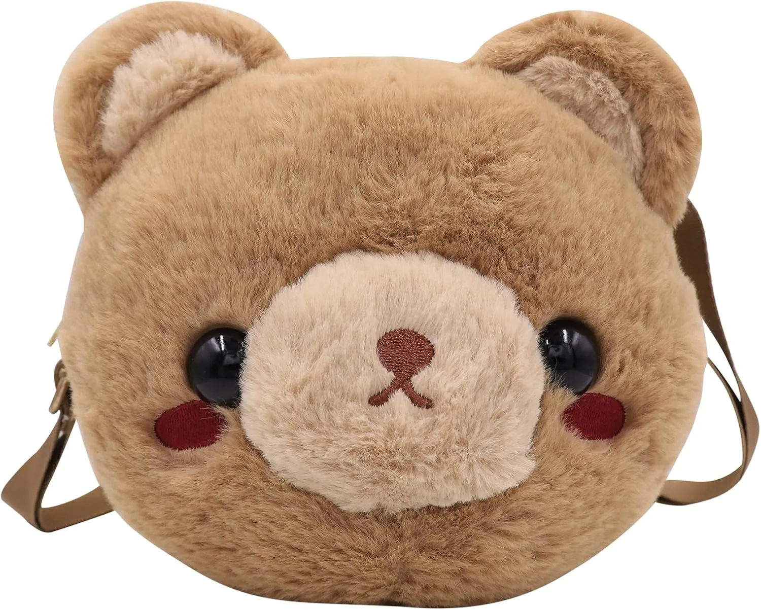 Cute Panda Bear Pig Crossbody Bag for Girls Women Plush Panda Purse Small Fluffy Shoulder Bag Fuzzy Animal Crossbody Bag
