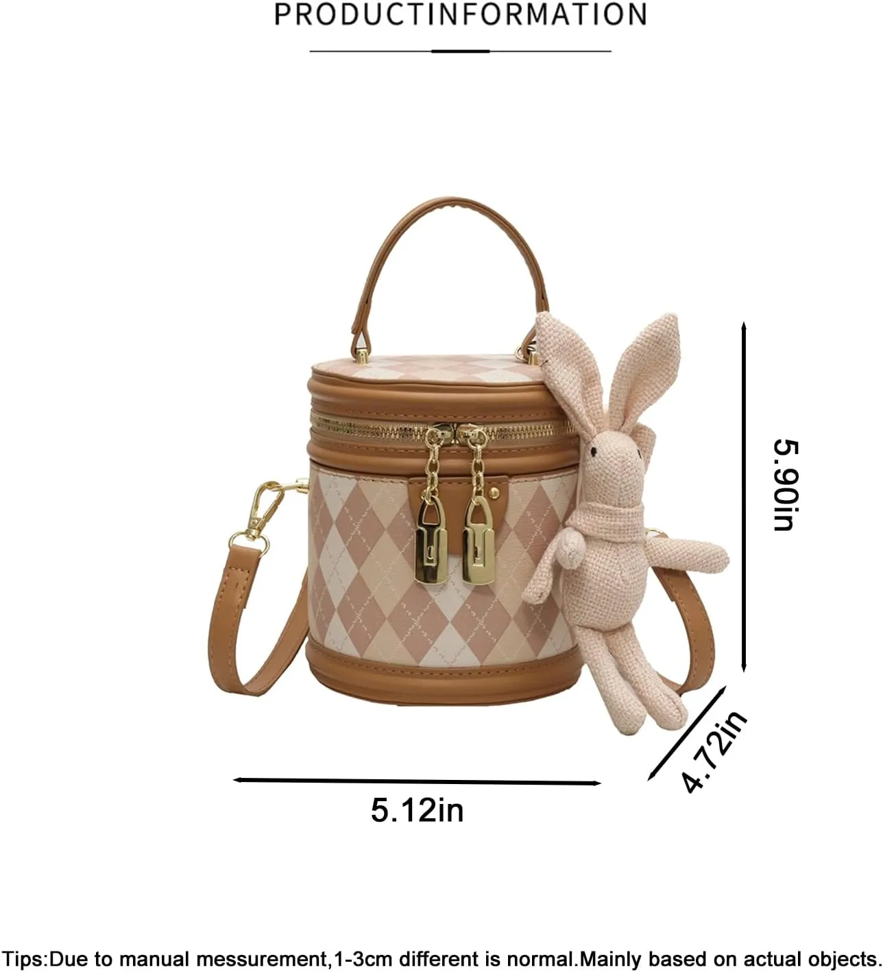 Cute PU Leather Small Barrel Handbag Fashionable Shoulder Crossbody Bag for Everyday Wear